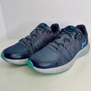 Women's 9.5 Under Armour UA Micro G Pursuit SE‎ Gray/Blue Shoes